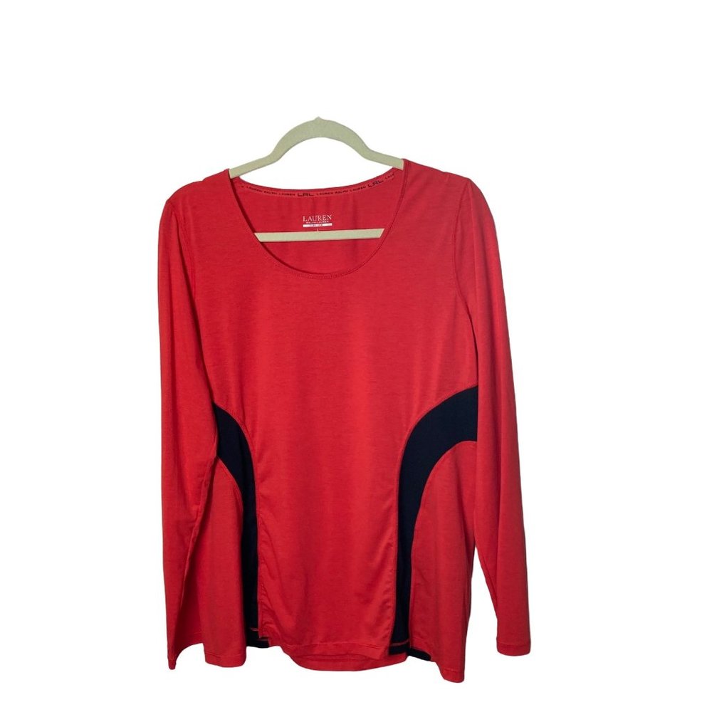 Lauren Ralph Lauren Active Women Size Large Pullover Long Sleeve Shirt Tee